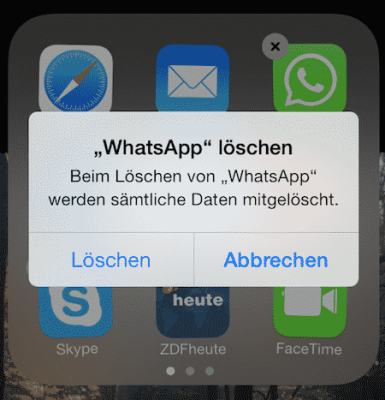 whatsapp, löschen